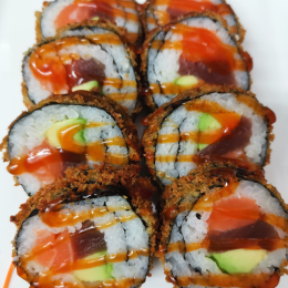 Maki frits saumon thon avovat